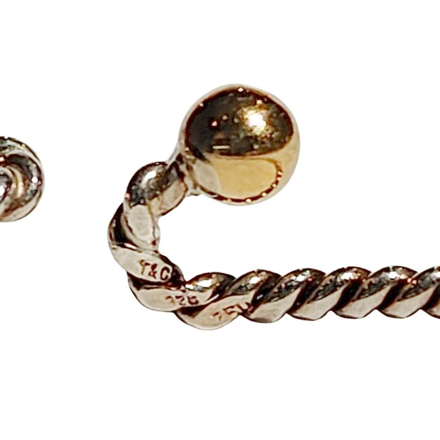 【TIFFANY&Co.】 ティファニー バングル ツイスト コンビ 750/925 シルバー×ゴールド ユニセックス