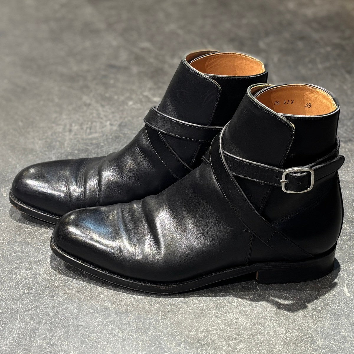 【F.LLI GIACOMETTI】フラテッリ ジャコメッティ ジョッパーブーツ FG337 カーフ ブラック サイズ 39