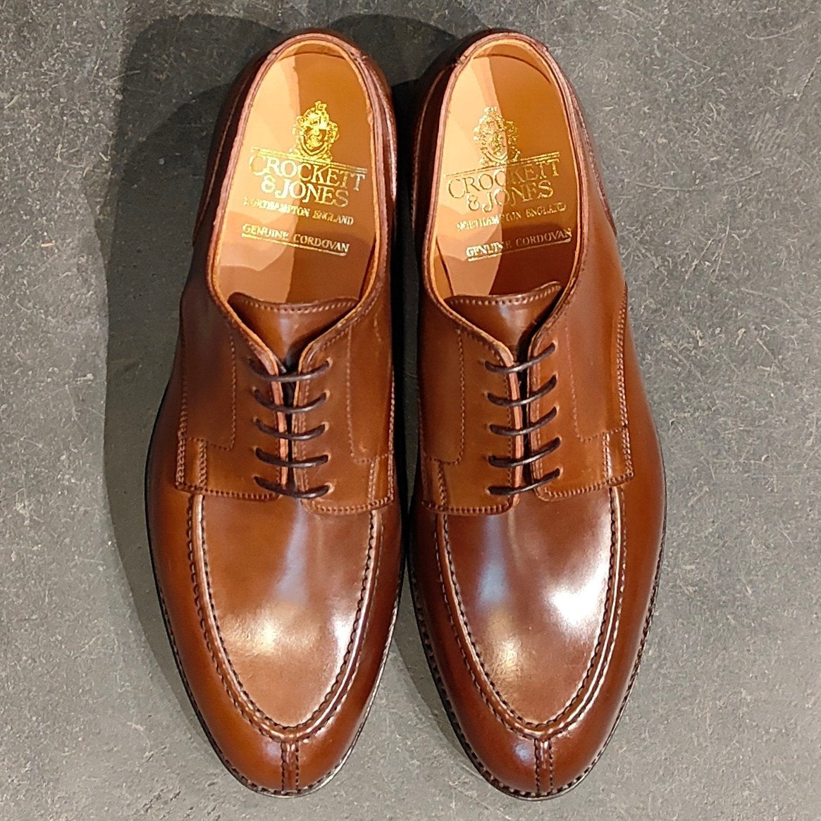希少 新品未使用【CROCKETT&JONES】クロケット&ジョーンズ アスコット2 Uチップ コードバン ダークチェスナット サイズUK9E 375ラスト 参考定価¥242,000-