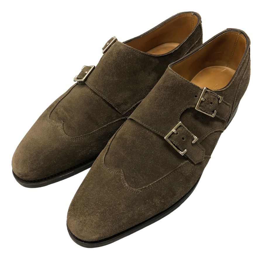 希少【JOHN LOBB】ジョンロブ エンバー ダブルモンク スエード ブラウン サイズ UK6E 7000ラスト