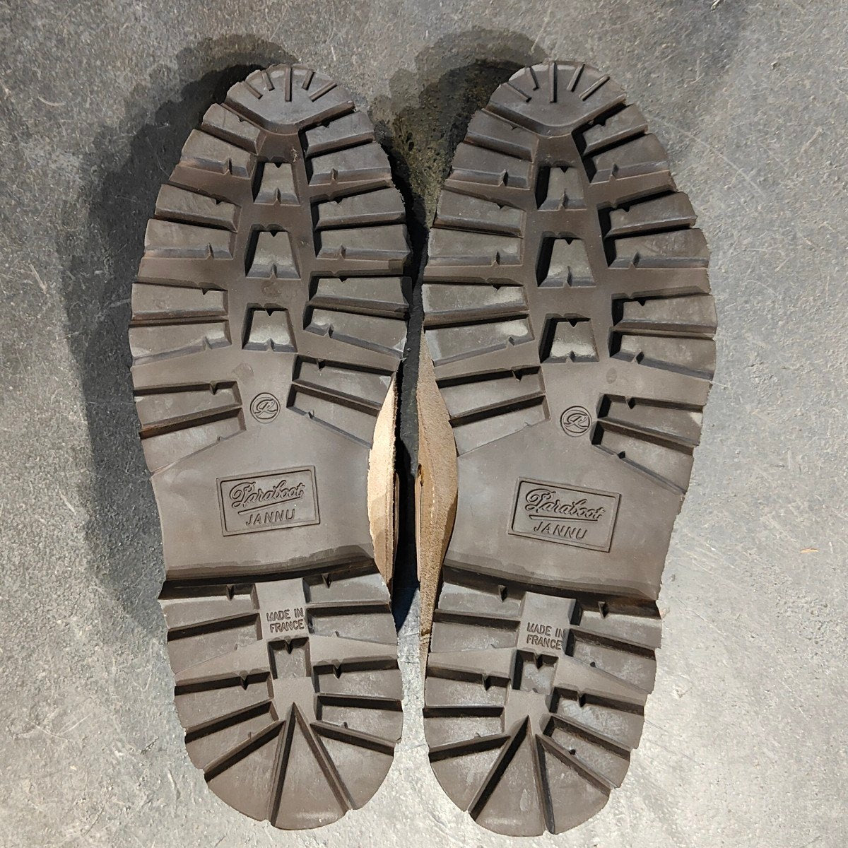 使用数回【Paraboot】パラブーツ シメイ Uチップ スエード ベージュ サイズ UK6.5 参考定価¥96,800-