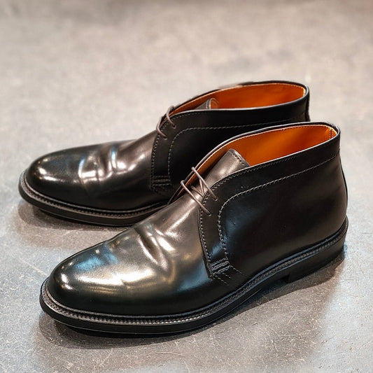 試着程度 【ALDEN】オールデン 1340 チャッカブーツ コードバン ブラック サイズ US11D バリーラスト 定価¥216,700-