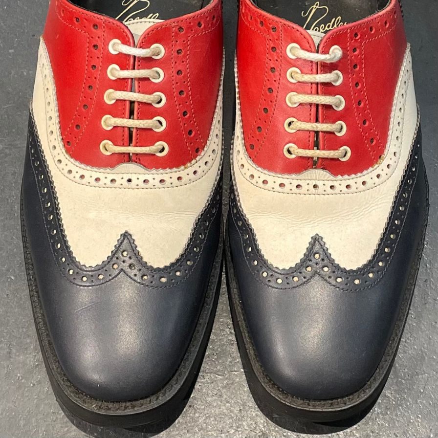【Tricker’s】トリッカーズ ニードルス別注 ウイングチップ トリコロール サイズ UK8