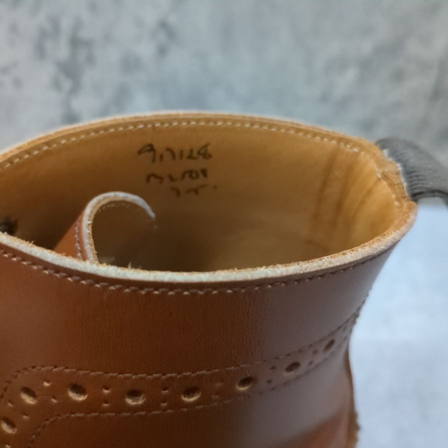 【Tricker's】トリッカーズ M2508 カントリーブーツ カーフ メンズ サイズUK7.5 ブラウン