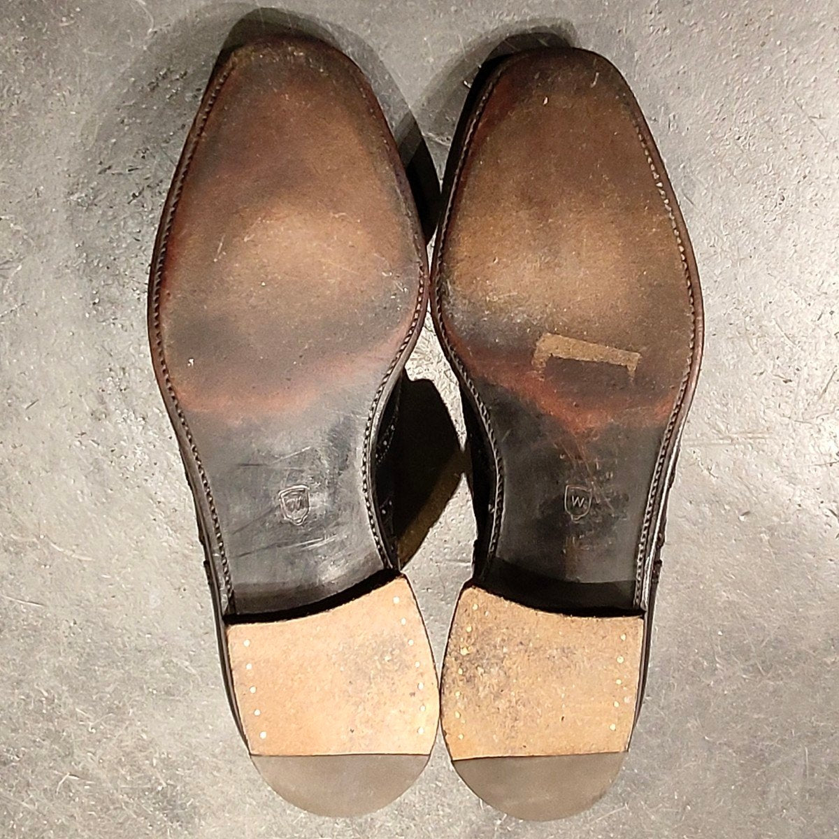 希少 美品【J.M.WESTON】ジェイエムウエストン 376 旧旧ロゴ ウイングチップ カーフ ブラック サイズ UK8C 11ラスト
