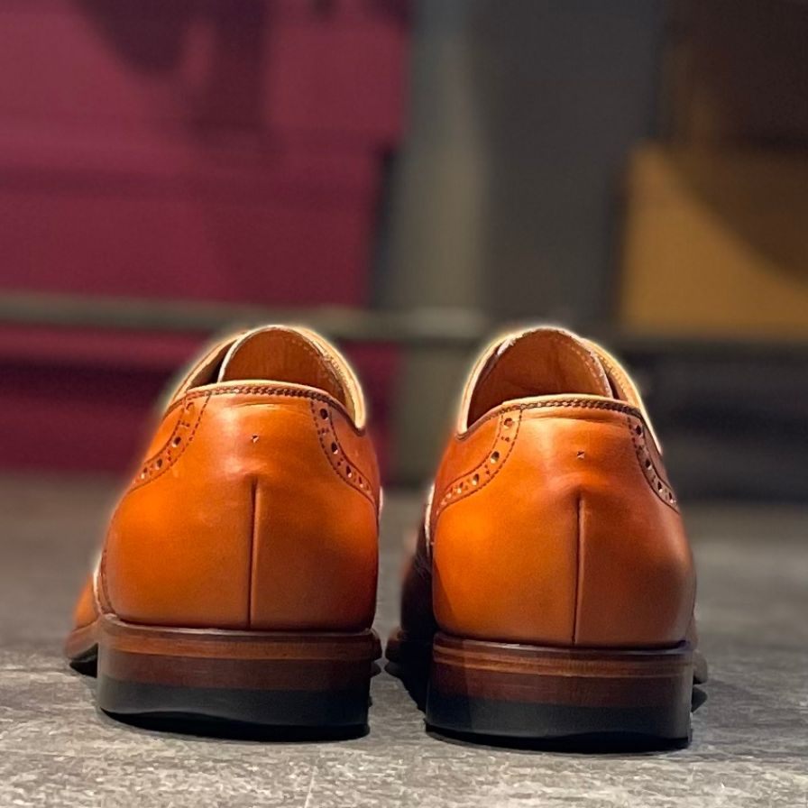 【SCOTCH GRAIN】スコッチグレイン HA9041 フルブローグ ブラウン サイズ 24.5 ※シューツリー左右種類違い
