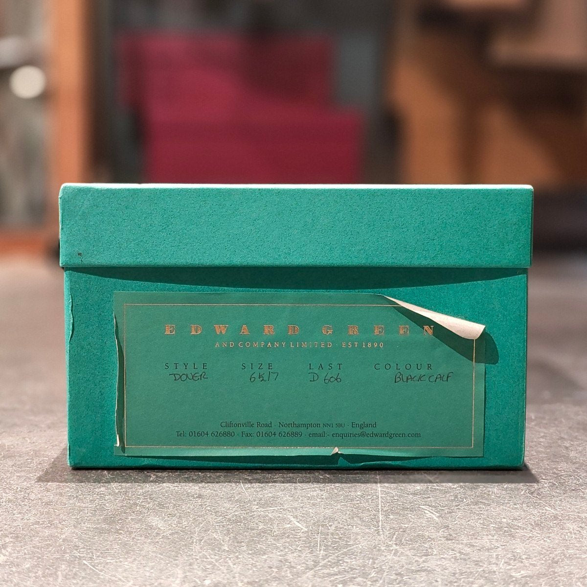 美品 【EDWARD GREEN】エドワードグリーン ドーバー Uチップ カーフ ブラック サイズ UK6.5D 606ラスト 定価¥273,900-