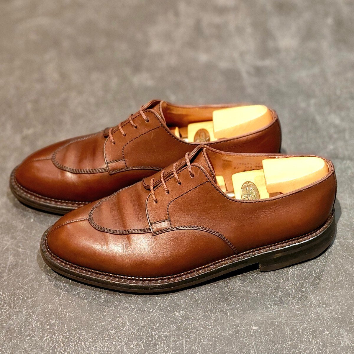 希少 【J.M.WESTON】ジェイエムウエストン 696 スプリットトゥダービー Uチップ ロシアンカーフ タンブラウン サイズ UK8D 22ラスト