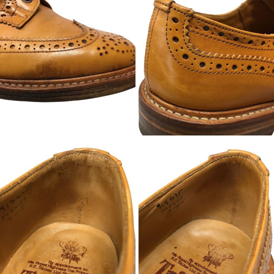 【Tricker’s】トリッカーズ M5633 ビジネスシューズ ベージュ サイズ 7.5 ラスト