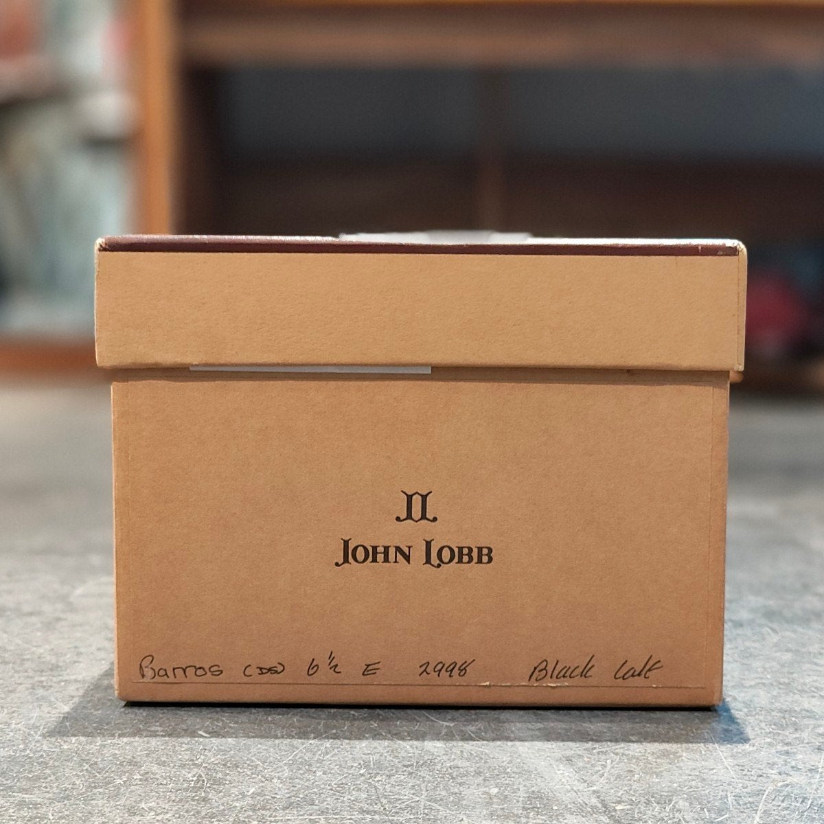 希少 茶箱 新品未使用【JOHN LOBB】ジョンロブ バロス Uチップ カーフ ブラック サイズUK6.5E 2998ラスト