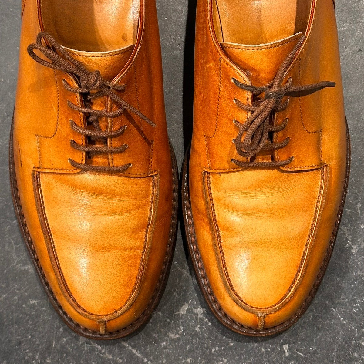 【CROCKETT&JONES】クロケット&ジョーンズ Uチップ モールトン カーフ ライトブラウン サイズ6.5 292ラスト