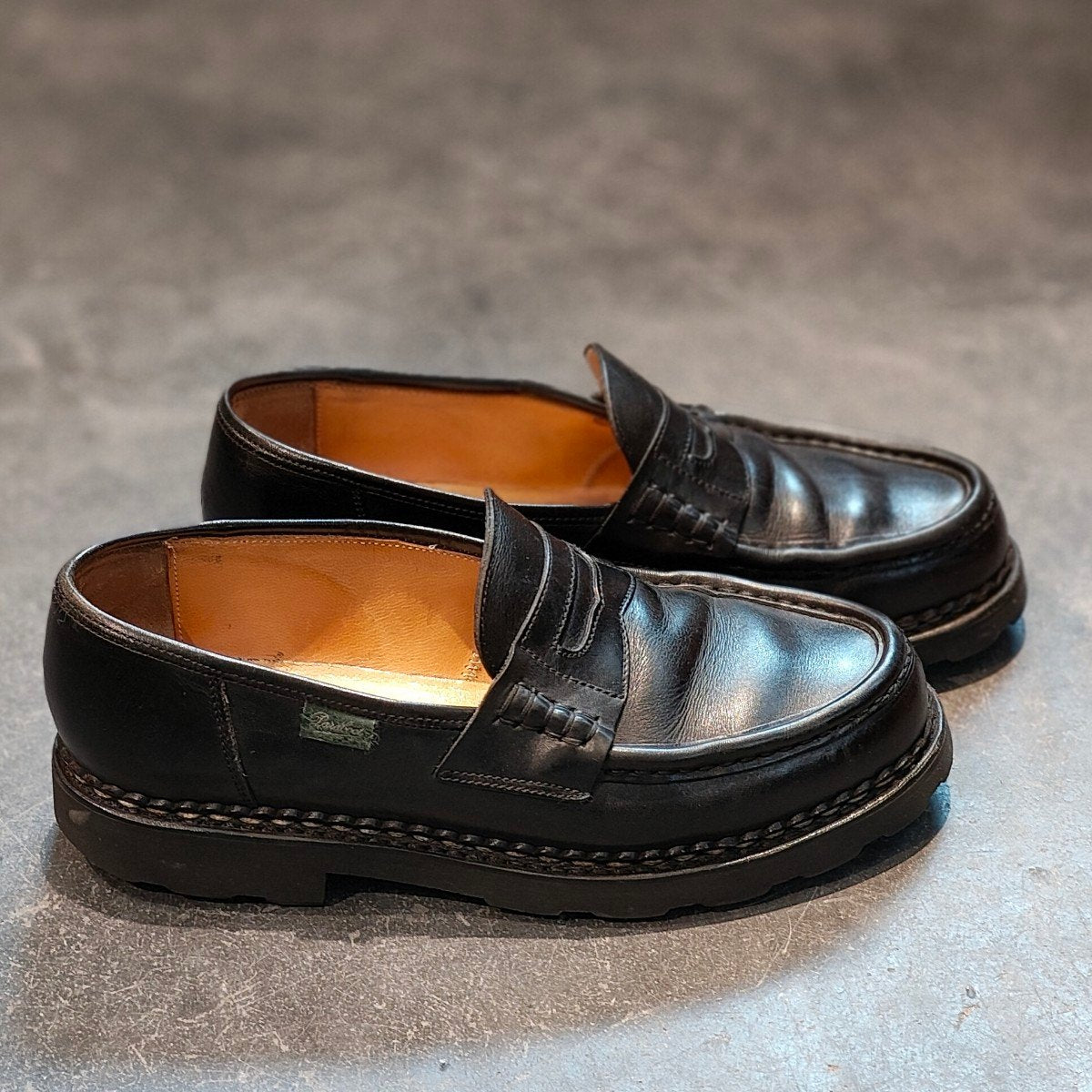 【Paraboot】パラブーツ ランス コインローファー リスレザー ブラック サイズ UK6.5F