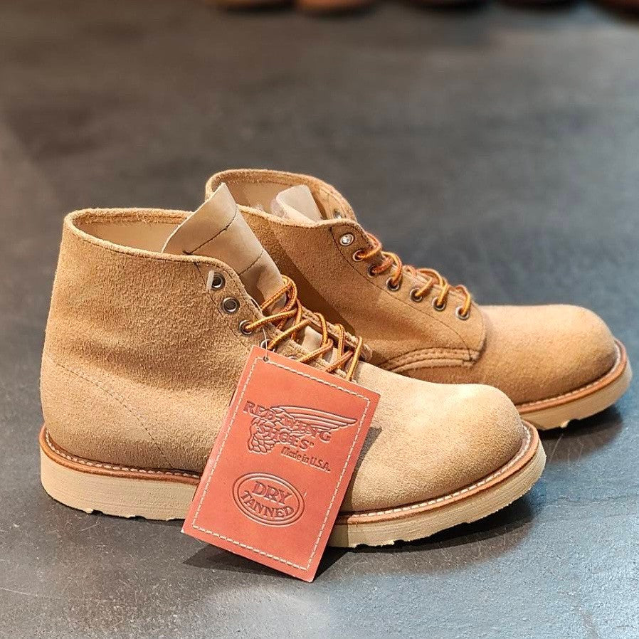 未使用品【REDWING】レッドウィング アイリッシュセッター 四角犬タグ ワークブーツ スエード ベージュ系 サイズ US7