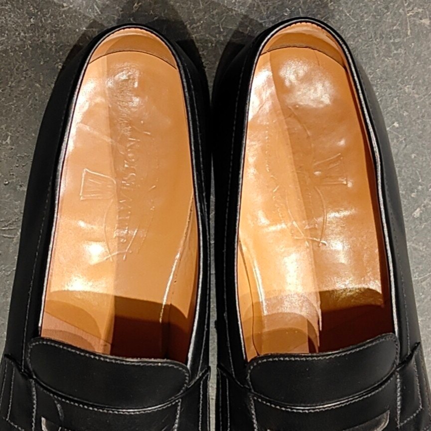 【J.M.WESTON】ジェイエムウエストン 180 シグニチャーローファー ボックスカーフ ブラック サイズ UK7D 41ラスト 定価¥156,200-