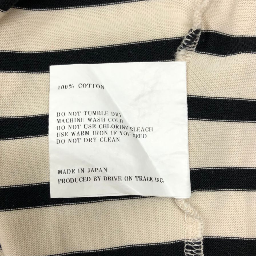 【A VONTADE】アボンタージ ビームスF別注 ボーダー ポケットTシャツ サイズL ブラック ホワイト