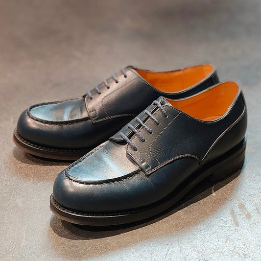 極美品【J.M.WESTON】ジェイエムウエストン 641 ゴルフ Uチップ ボックスカーフ ブルー サイズ UK5C 31ラスト 定価¥168,300-