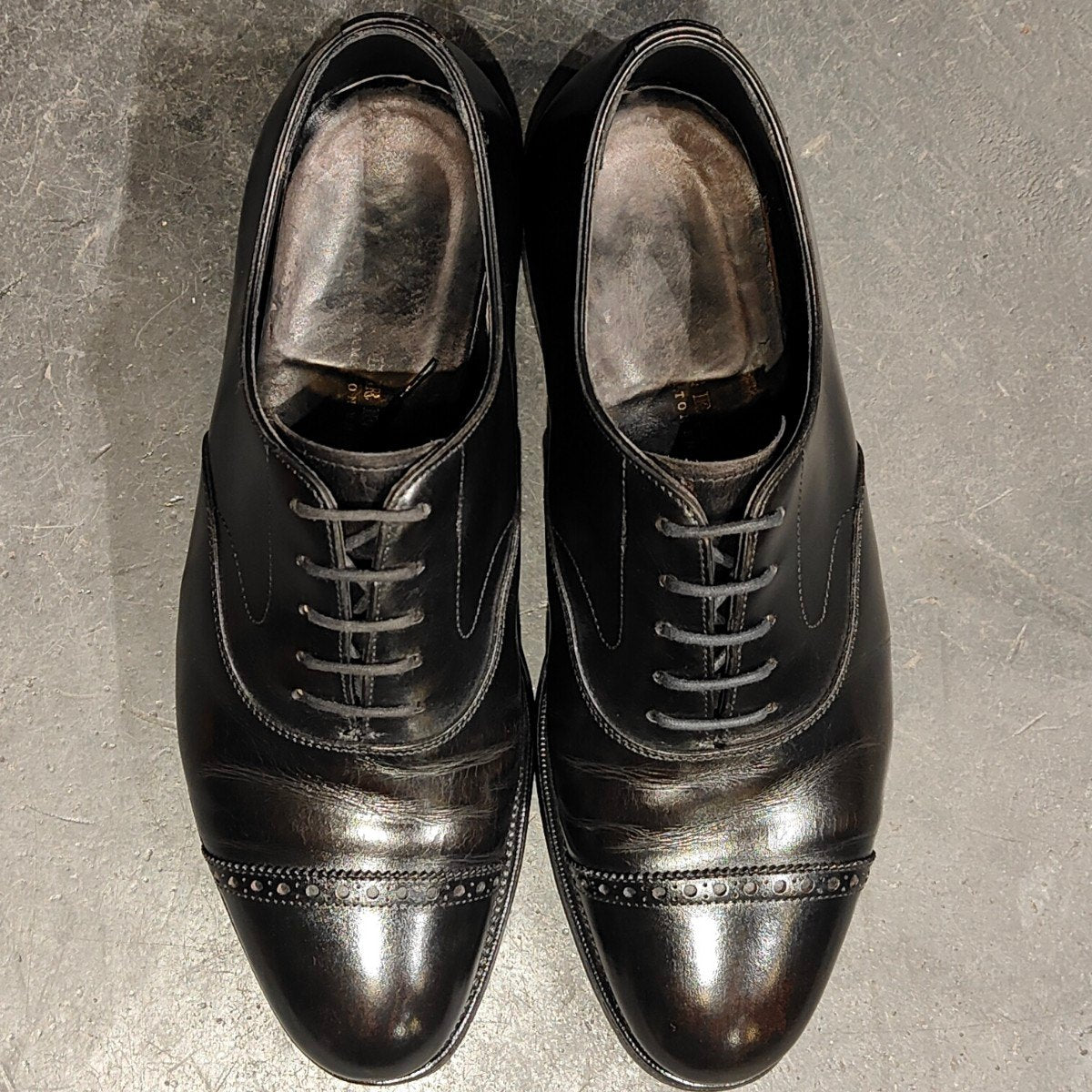 【EDWARD GREEN】エドワードグリーン バークレー パンチドキャップトゥ ブラック サイズ UK6.5E 202ラスト参考定価¥245,300-