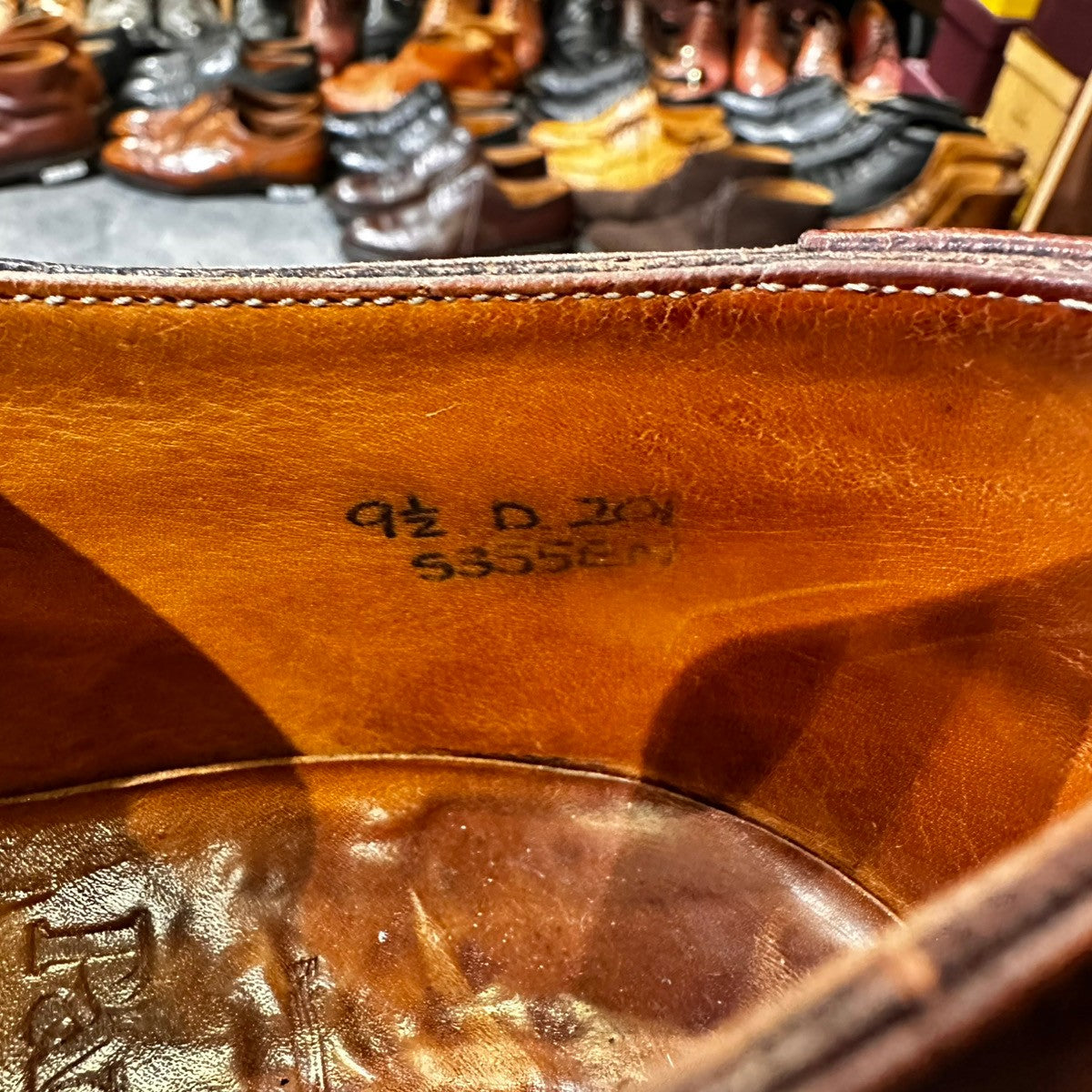 【Paul Stuart】ポールスチュアート  エドワードグリーン製 コンビ シボレザー×カーフ ブラウン サイズ9.5