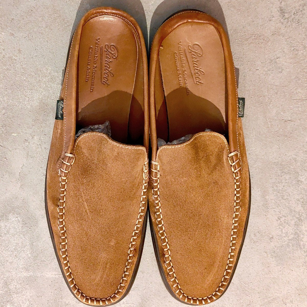 【PARABOOT】パラブーツ バハマ 0412 スリッポン スエード ブラウン サイズUK8.5