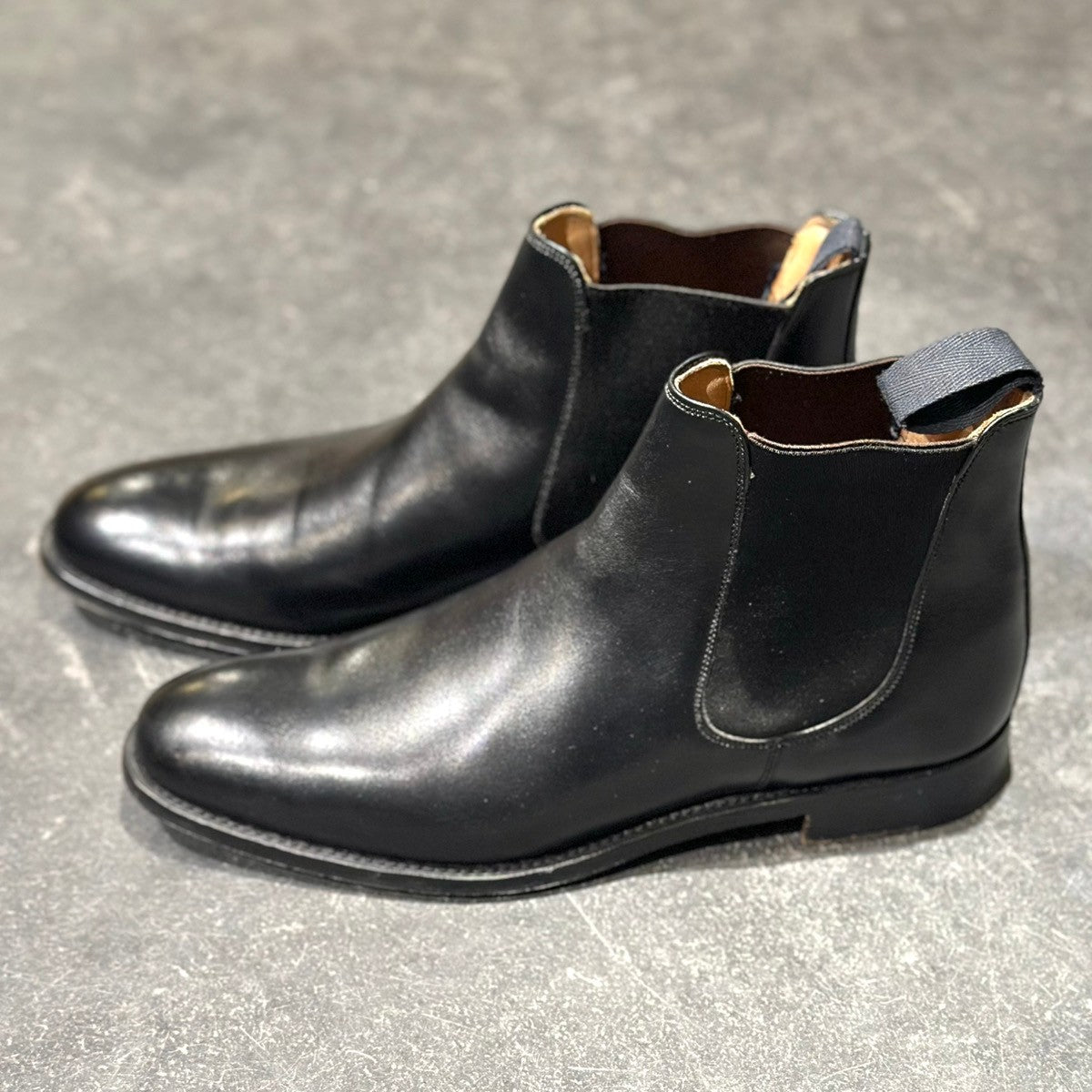 使用数回【Lloyd Footwear】ロイドフットウェア M7242 サイドゴアブーツ カーフ ブラック サイズUK8
