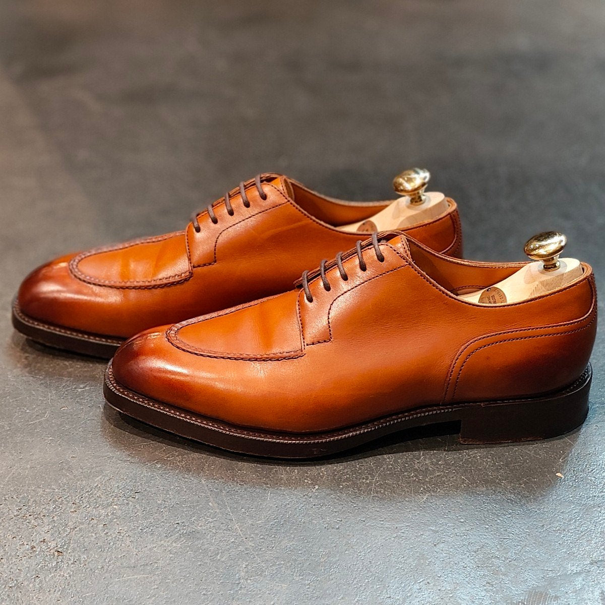 極美品 【EDWARD GREEN】エドワードグリーン ドーバー Uチップ カーフ チェスナット サイズ UK6E 606ラスト 定価¥273,900-