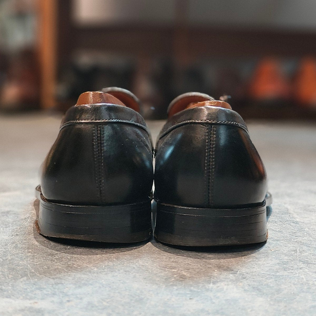 美品 【J.M.WESTON】ジェイエムウエストン 180 シグニチャーローファー 旧旧ロゴ ボックスカーフ ブラック サイズ UK6C 41ラスト 参考定価¥156,200-