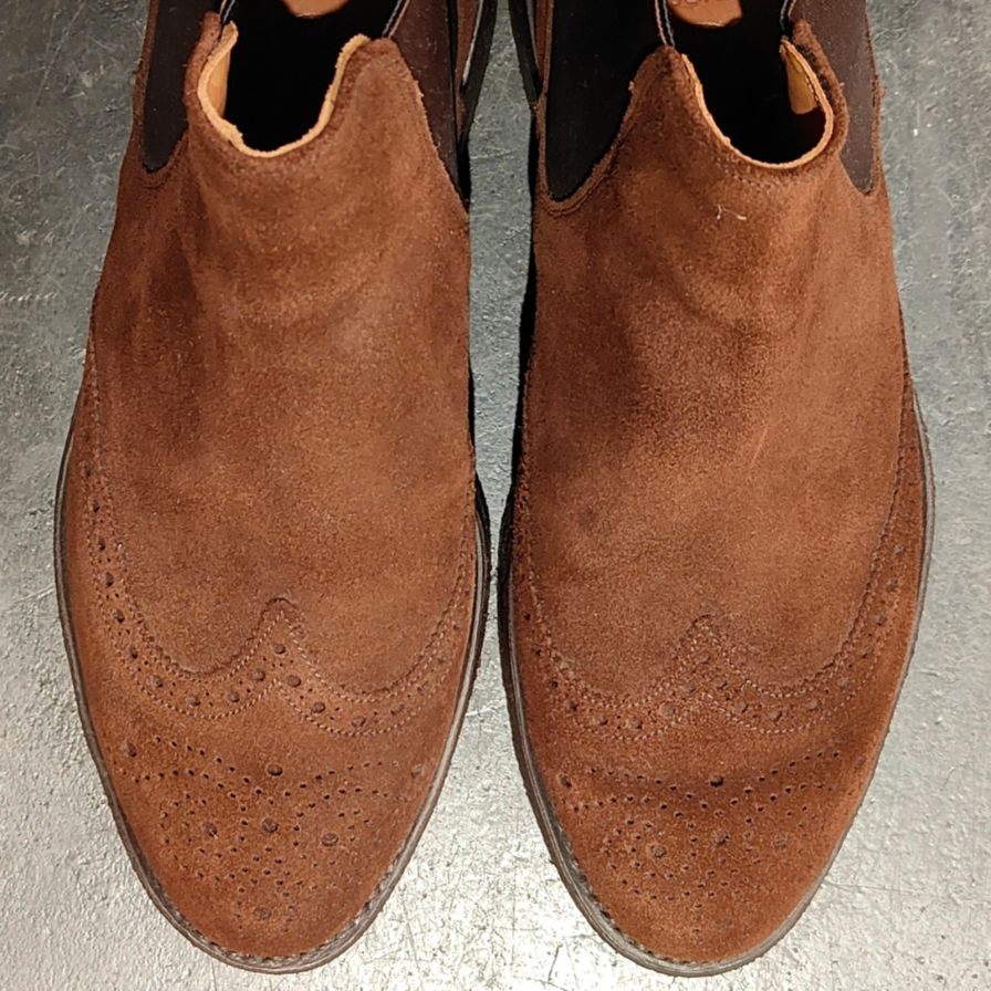 使用数回 【JOSEPH CHEANEY】ジョセフチーニー リージェント サイドゴアブーツ スエード ブラウン サイズUK5.5 参考定価¥97,900-