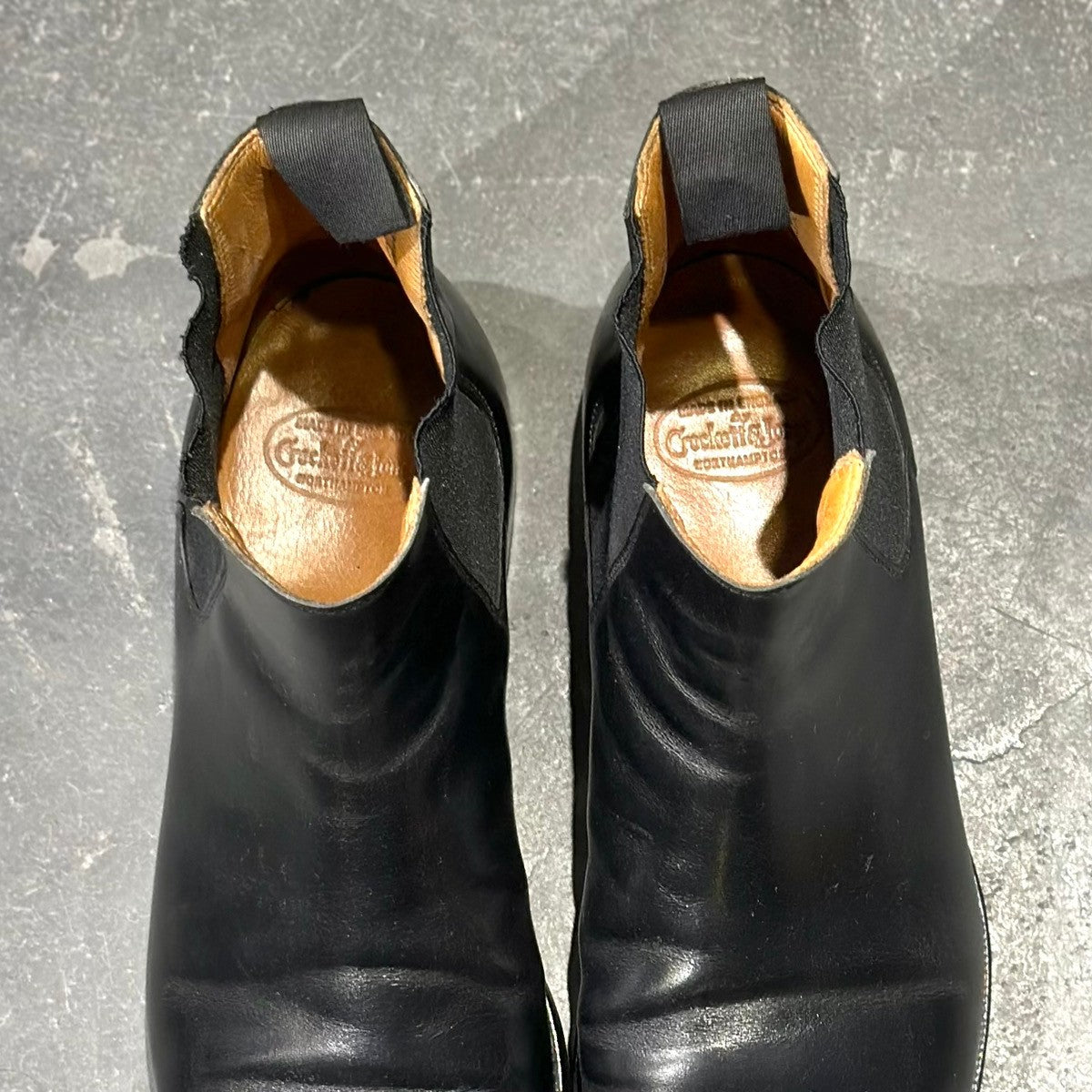 美品【CROCKETT&JONES】クロケット&ジョーンズ COWDRAY カウドレイ サイドゴアブーツ カーフ ブラック サイズUk8.5D 337ラスト