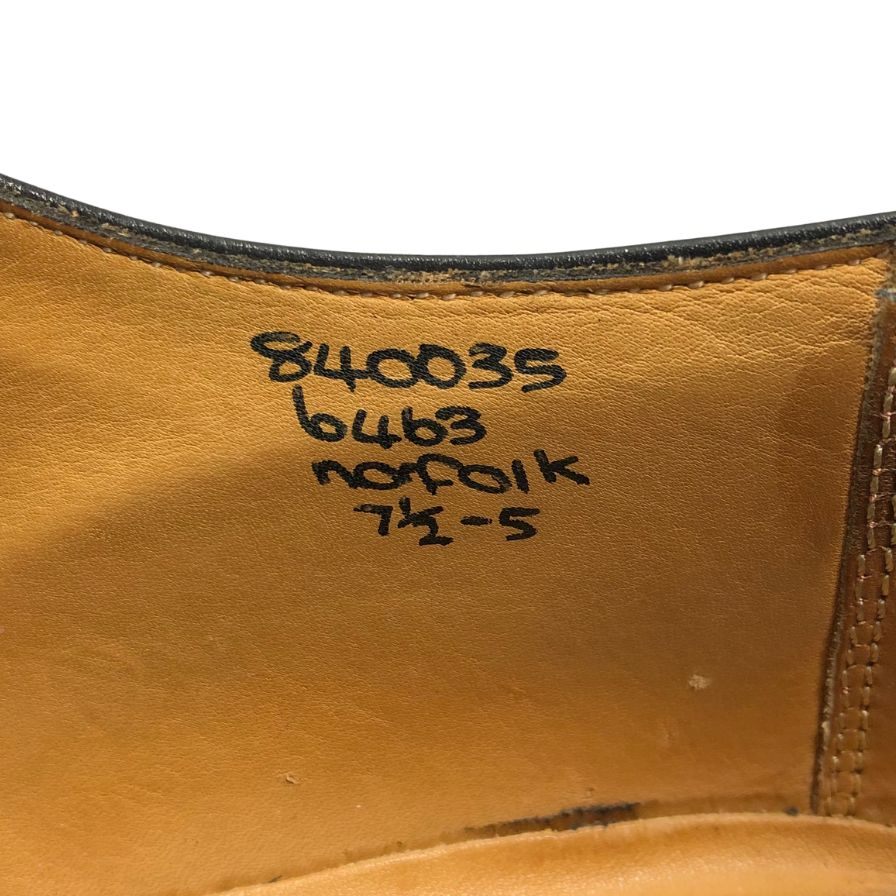 【Tricker's】トリッカーズ ノーフォーク ウイングチップ カーフ ブラック サイズ UK7.5 参考定価¥110,000-