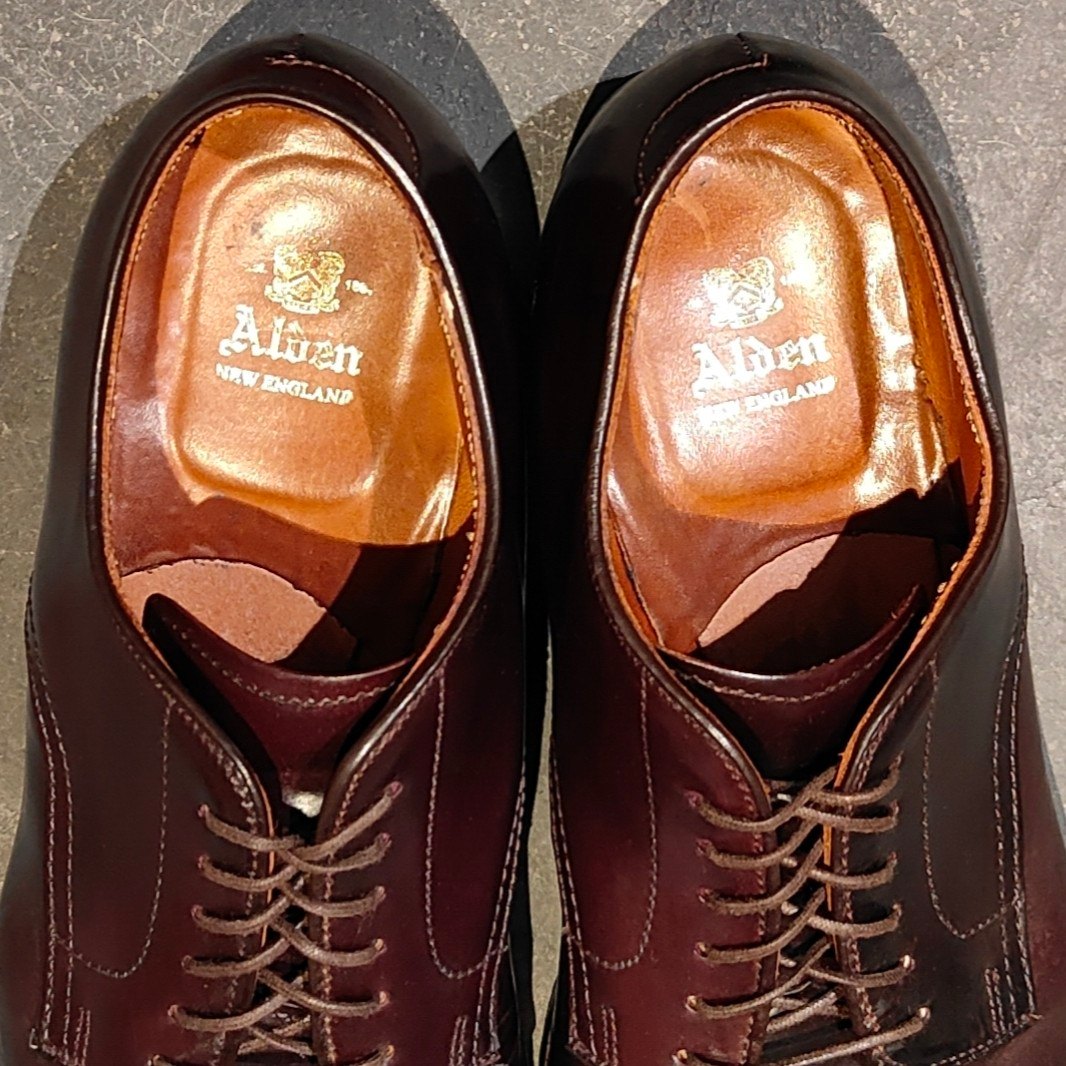 【ALDEN】オールデン 53501 プレーントゥ コードバン ダークバーガンディ サイズ US9D モディファイドラスト 定価 ¥217,800-