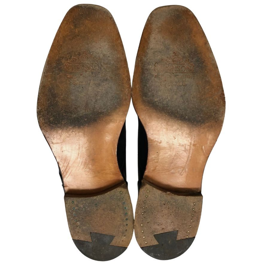 使用数回 【GRENSON】グレンソン フットマスター キャップトゥ カーフ ブラック サイズUK8.5