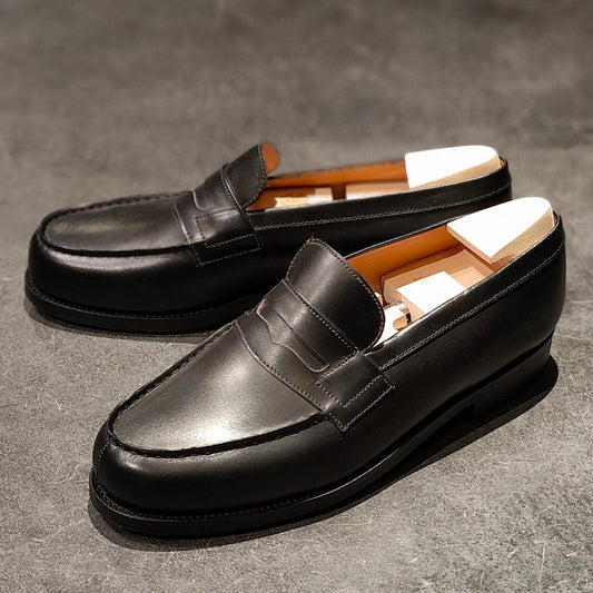 使用数回【J.M.WESTON】ジェイエムウエストン 180 シグニチャーローファー カーフ ブラック サイズ UK6D 41ラスト 定価¥151,800-