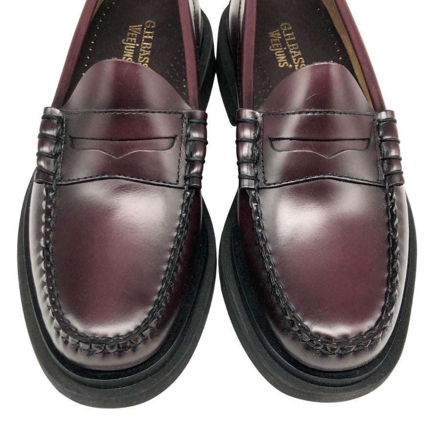 新品未使用 【G.H.Bass&Co. 】 ジーエイチバス 11610A ローファー ハイシャインレザー バーガンディ サイズ US6.5 定価¥38,500-