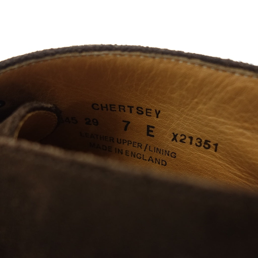 【CROCKETT&JONES】クロケット&ジョーンズ チャートシー チャッカブーツ スエード ブラウン サイズ UK7E 224ラスト CHERTSEY