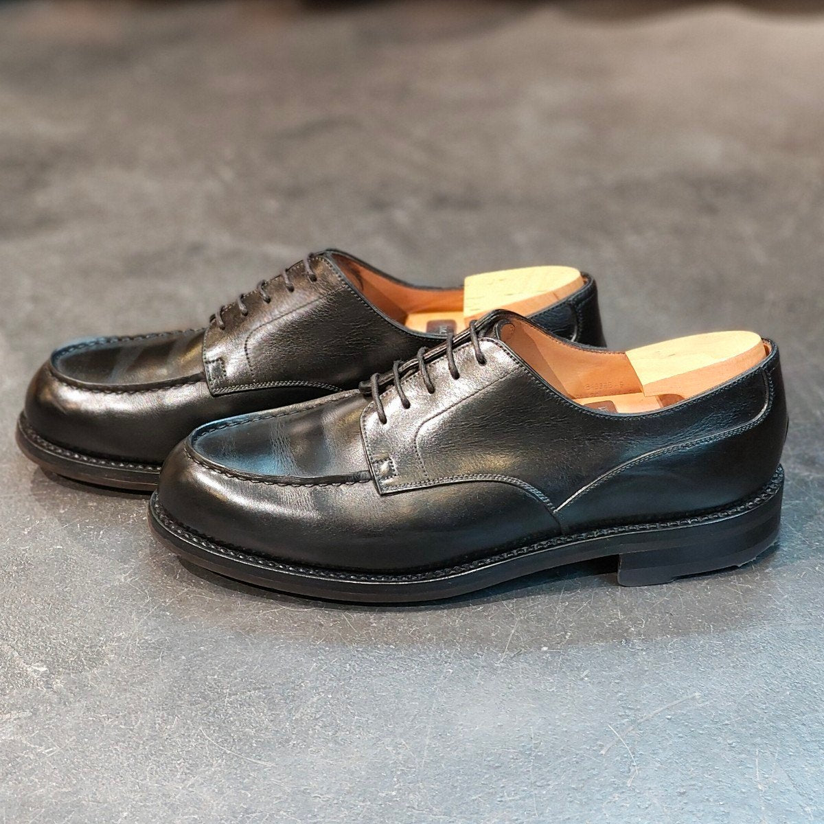 希少 美品 【J.M.WESTON】ジェイエムウエストン 641 ゴルフ Uチップ ロシアンカーフ ブラック サイズ UK7D 31ラスト 定価¥179,300-