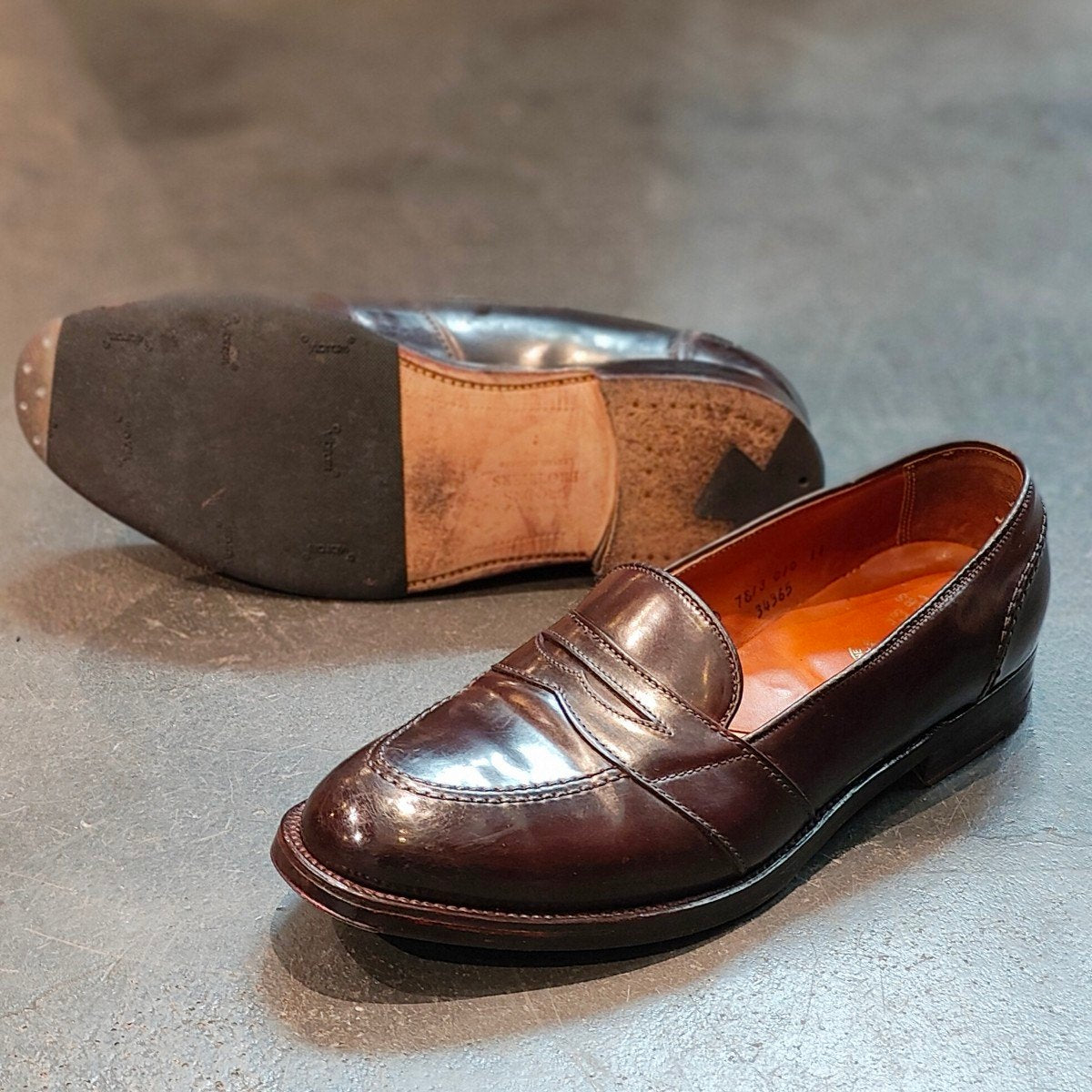 希少 美品 【ALDEN】オールデン×ブルックスブラザーズ 36365 フルサドルローファー コードバン ダークバーガンディ サイズ US9.5D アバディーンラスト