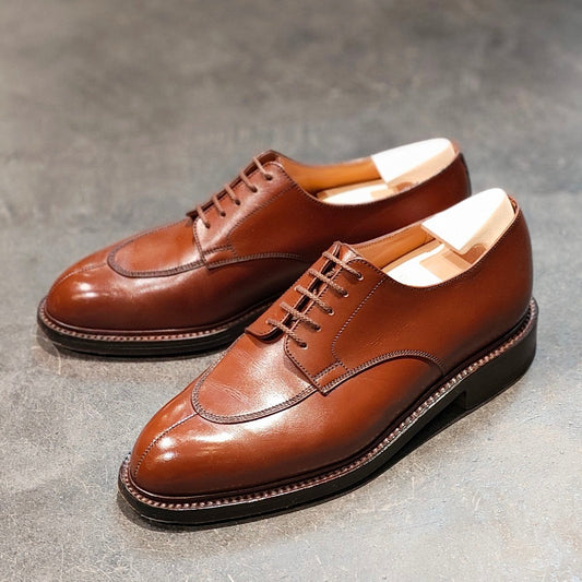 極美品 【J.M.WESTON】ジェイエムウエストン 598 ハーフハント 旧ロゴ Uチップ カーフ タンブラウン サイズ UK5.5C 25ラスト 定価¥170,500-