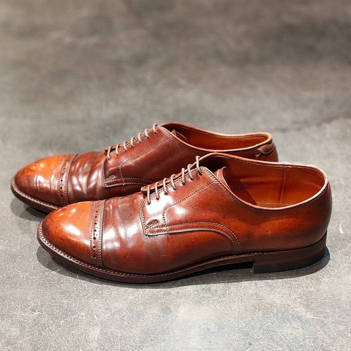 希少 【ALDEN】オールデン アナトミカ別注 56254 パンチドキャップトゥ コードバン ラベロ サイズUS9D モディファイドラスト