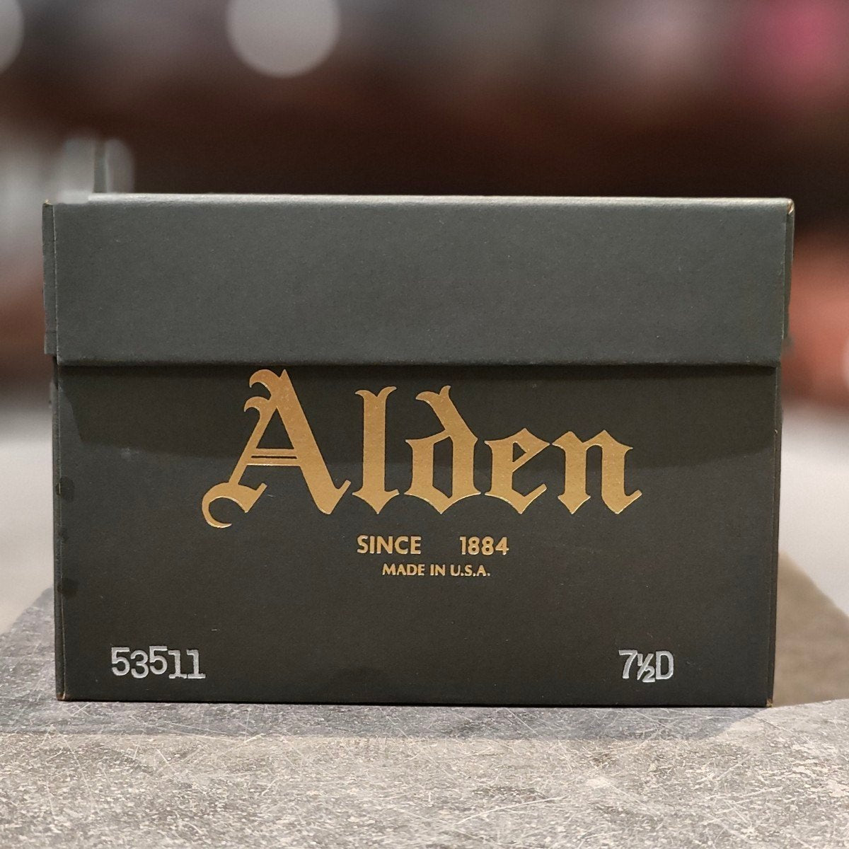 使用数回【ALDEN】オールデン 53511 プレーントゥ コードバン ブラック US7.5D モディファイドラスト 参考定価¥217,800-