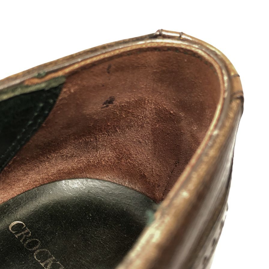 【CROCKETT&JONES】クロケットジョーンズ マギー 140周年記念モデル サイドエラスレィック グレインレザーカーフコンビ ブラウン サイズUK7.5E 140ラスト