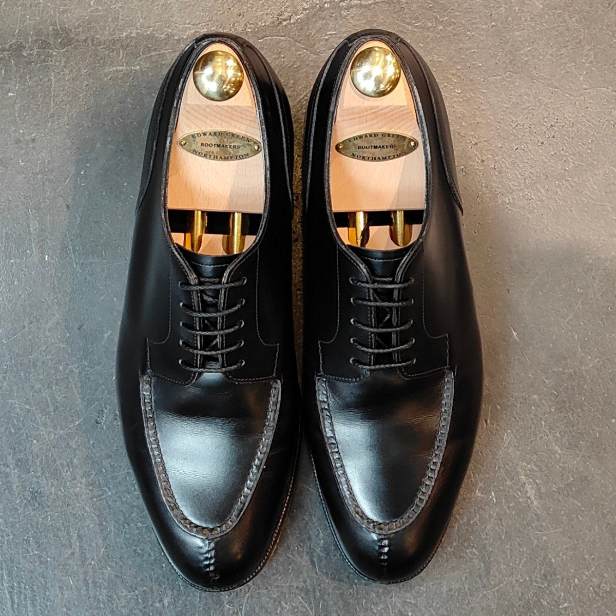 使用数回 【EDWARD GREEN】エドワードグリーン ドーバー Uチップ カーフ ブラック サイズ UK8.5E 32ラスト 定価¥273,900-