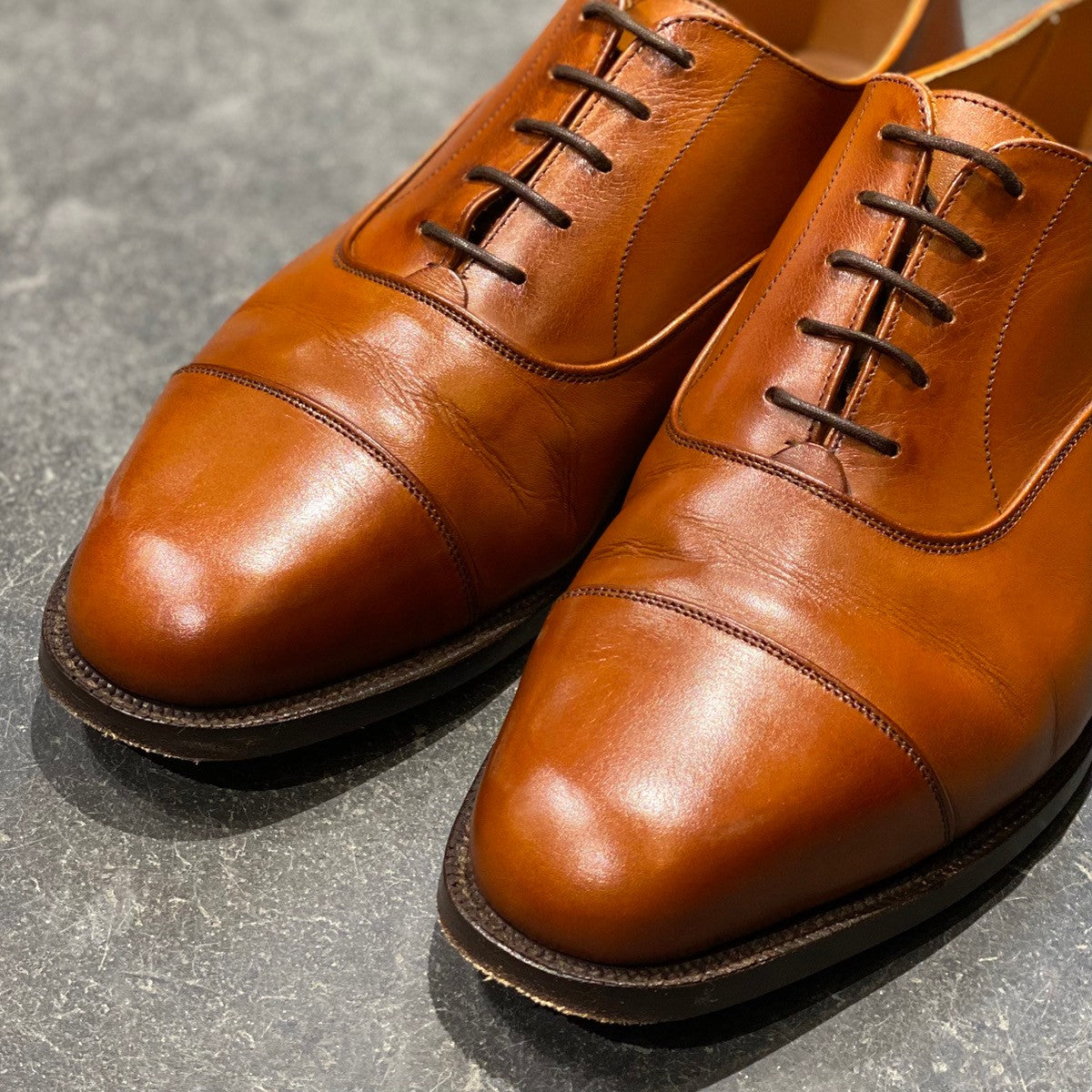 美品【Tricker's】トリッカーズ リージェント 6140 ストレートチップ カーフ ブラウン サイズUK7.5 参考定価¥110,000-