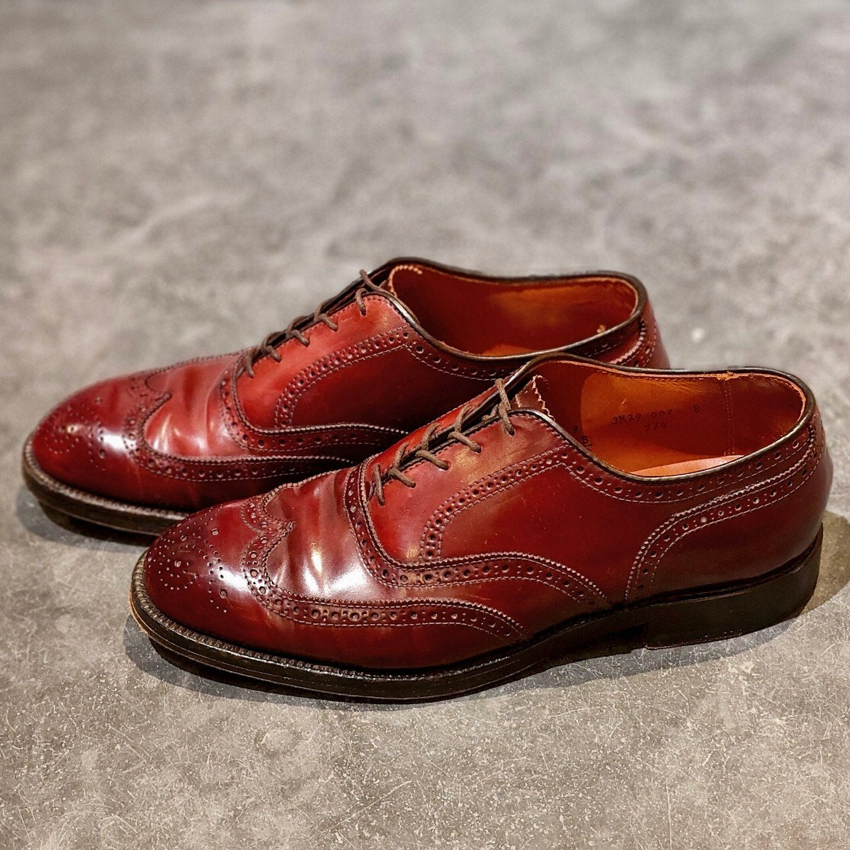 【ALDEN】オールデン 974 ショートウィングチップ コードバン ダークバーガンディ サイズ US9D トラモントラスト