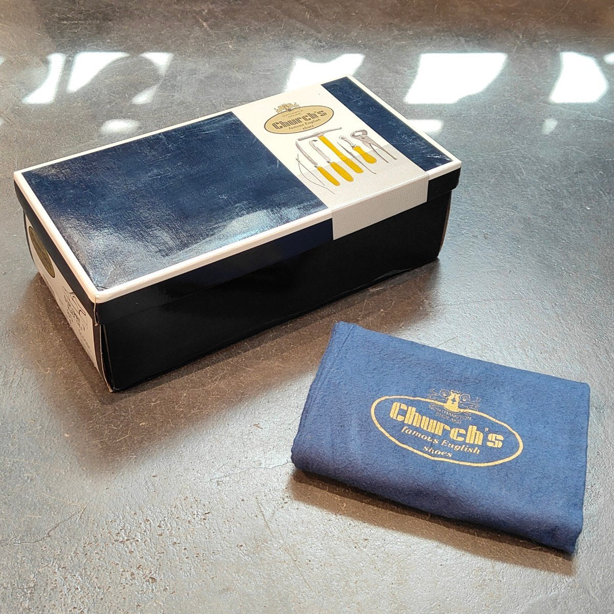 【Church's】チャーチ 3都市 ディプロマット セミブローグ カーフ ブラック サイズ UK80F 73ラスト 定価¥160,600-
