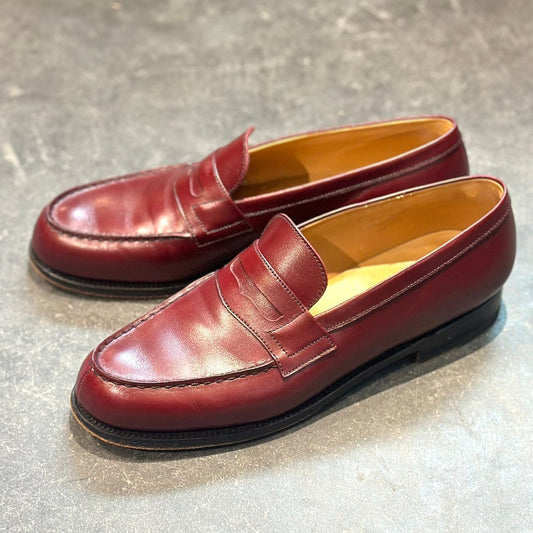 極美品【J.M.WESTON】ジェイエムウエストン シグネチャーローファー 180 ボックスカーフ トゥカンバーガンディ サイズ 6B 41ラスト