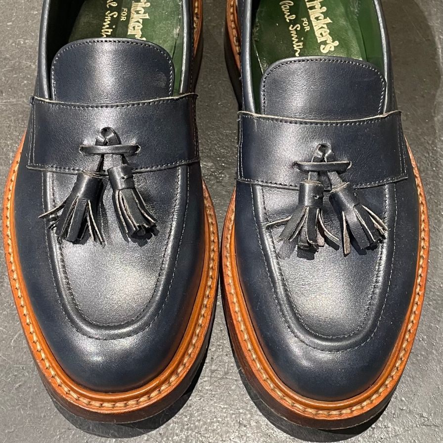 【Tricker’s】トリッカーズ×ポールスミス M7772 タッセルローファー カーフ ネイビー サイズUK7