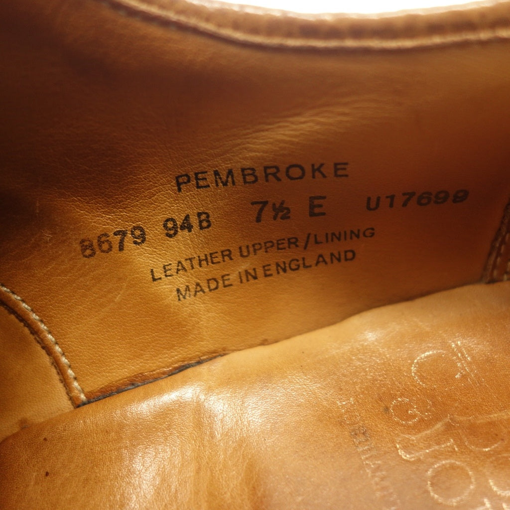 【CROCKETT&JONES】クロケット&ジョーンズ 8679 ペンブローク フルブローグ グレインレザー ブラウン UK7.5E 325ラスト PEMBROKE