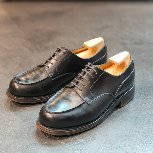 【J.M.WESTON】ジェイエムウエストン 641 ゴルフ Uチップ ボックスカーフ ブラック サイズ 5.5D ラスト31 定価¥168,300