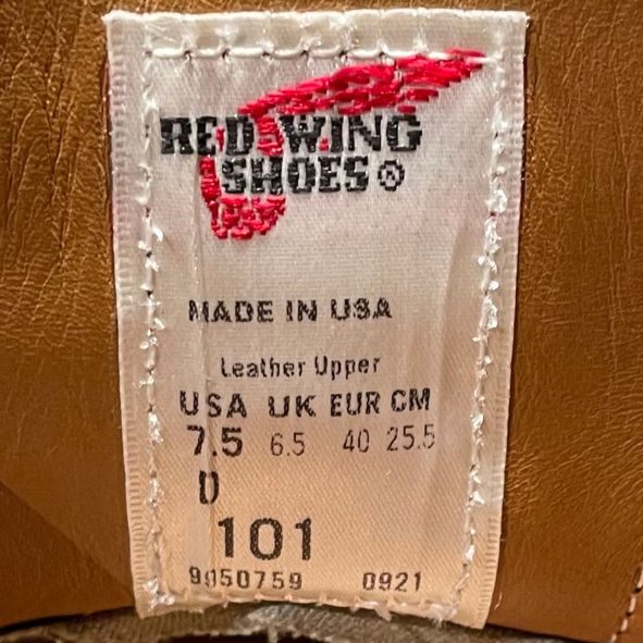 【REDWING】レッドウィング 101 ビジネスシューズ カーフ ブラック(黒) サイズ US7.5D ラスト