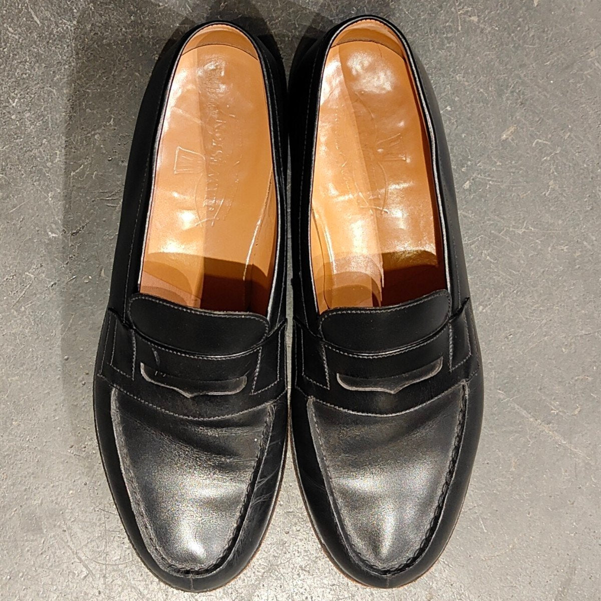 【J.M.WESTON】ジェイエムウエストン 180 シグニチャーローファー ボックスカーフ ブラック サイズ UK7D 41ラスト 定価¥156,200-